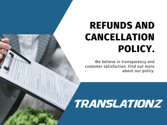 Refunds and Cancellation Policy